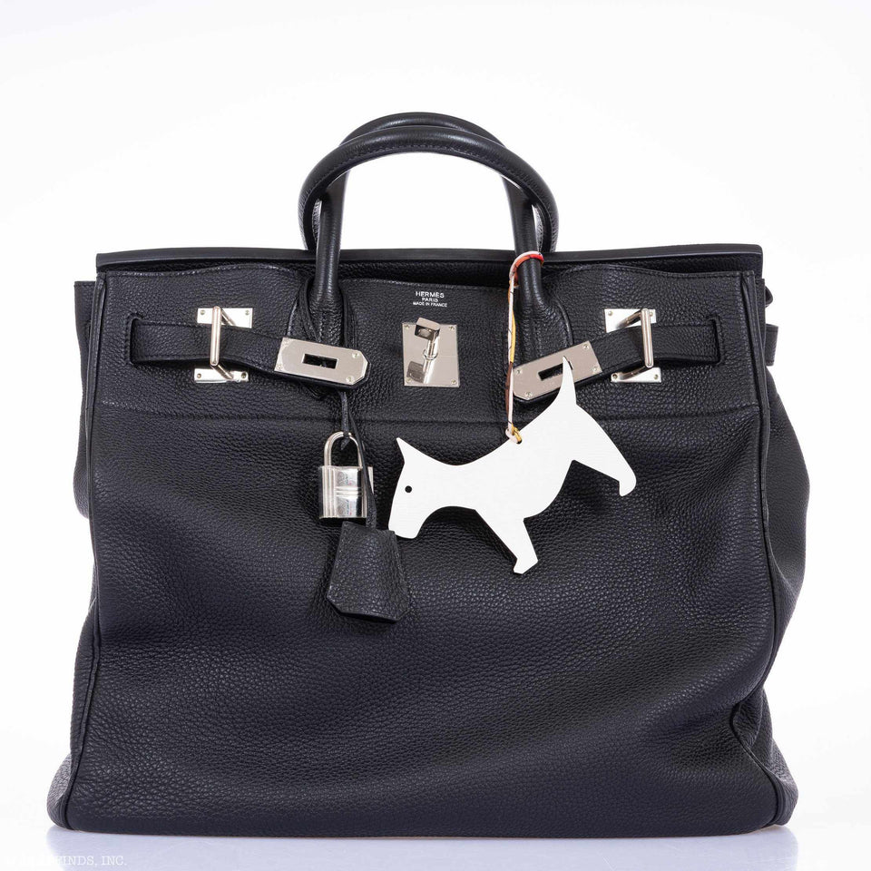 Hermes Birkin 40 HAC Black Clemence Palladium Hardware