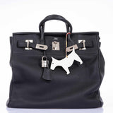 Hermes Birkin 40 HAC Black Clemence Palladium Hardware