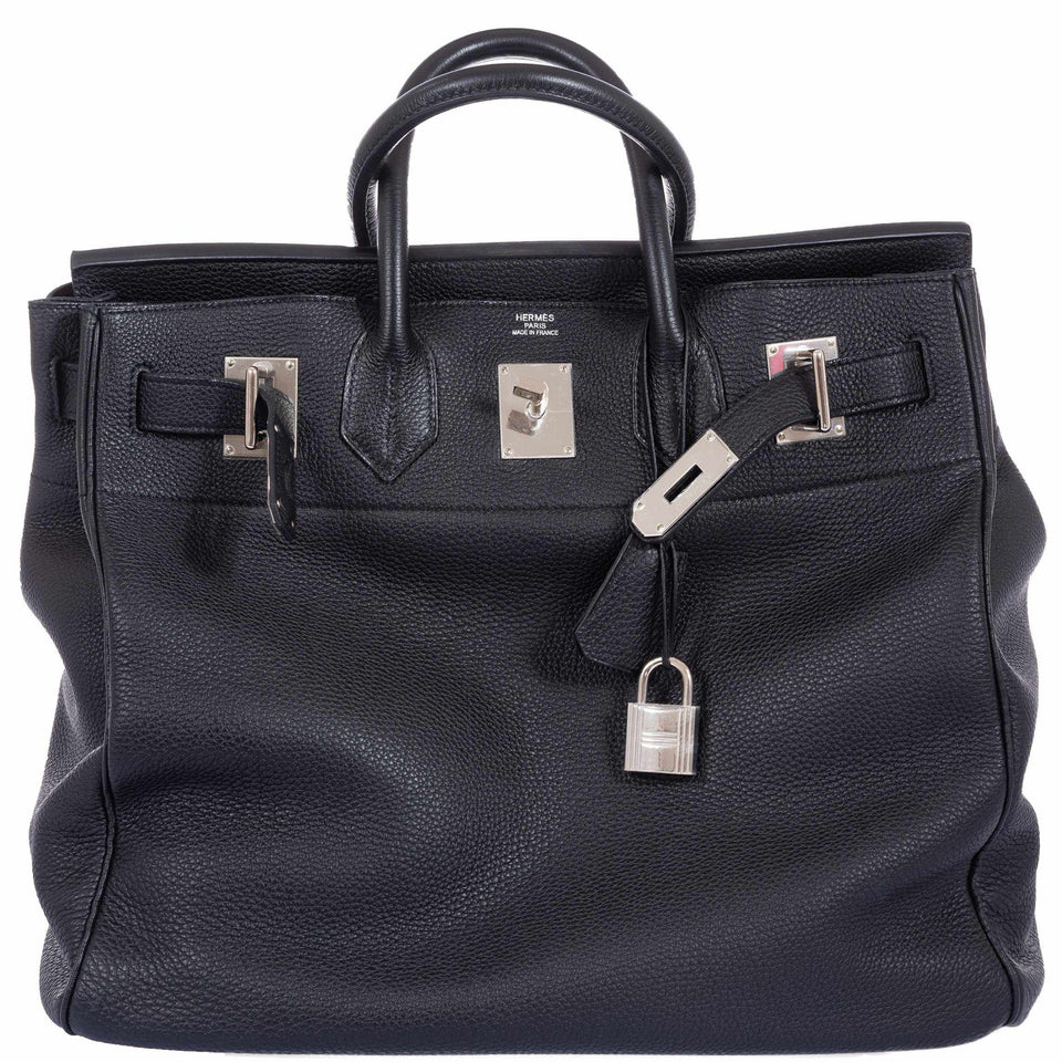 Hermes Birkin 40 HAC Black Clemence Palladium Hardware