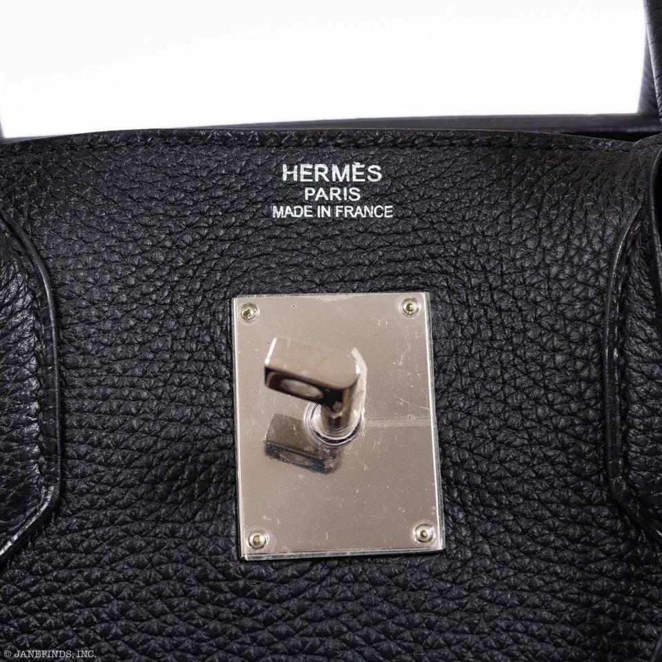 Hermes Birkin 40 HAC Black Clemence Palladium Hardware