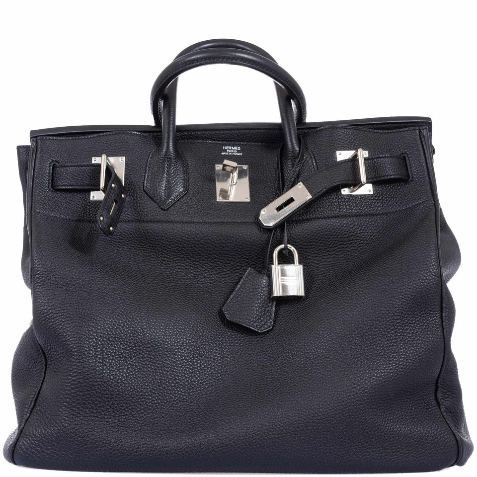 Hermes Birkin 40 HAC Black Clemence Palladium Hardware