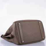 Hermes Birkin 40 HAC Etoupe Clemence Palladium Hardware