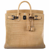 Hermes Birkin 40 HAC Poussiere Porosus Crocodile Palladium Hardware - 2006