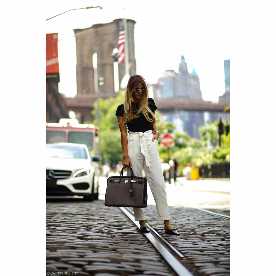 Hermes Birkin 40 HSS Etain Vert Fonce And Black Togo Palladium Hardware