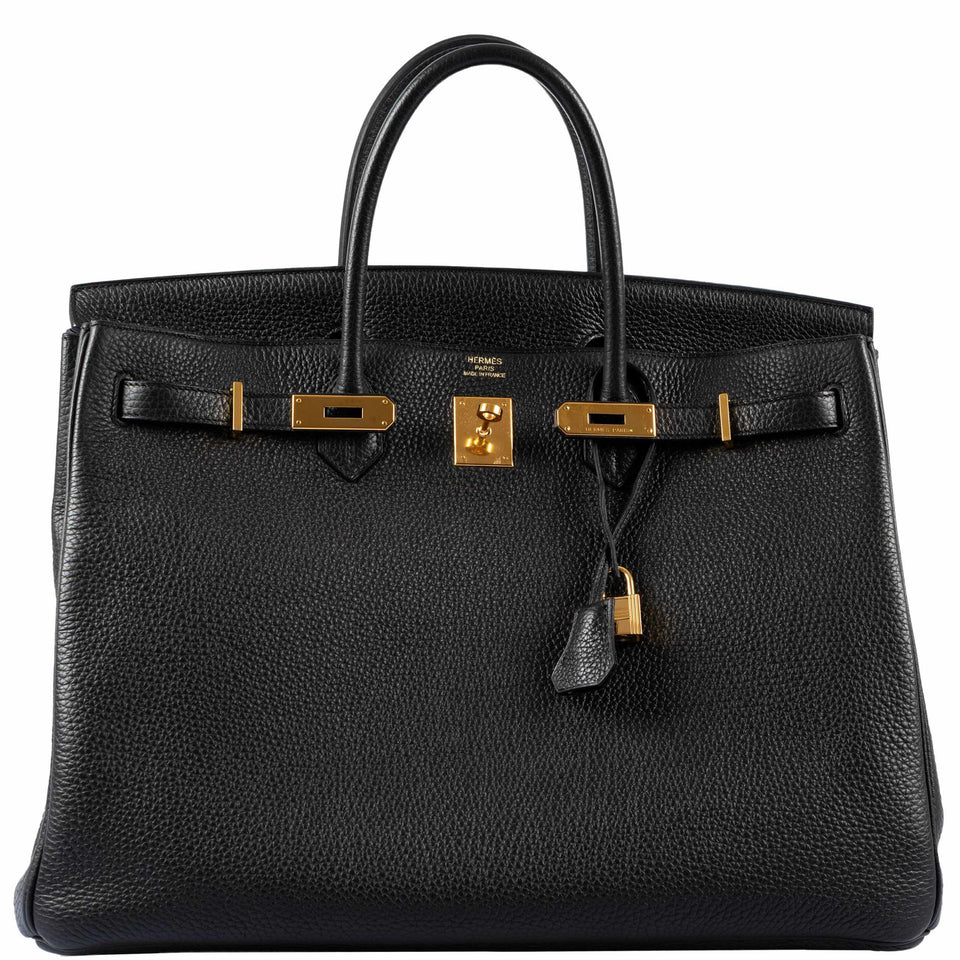 Hermes Birkin 40 Plomb Clemence Gold Hardware - 2017