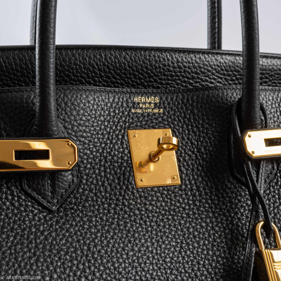 Hermes Birkin 40 Plomb Clemence Gold Hardware - 2017