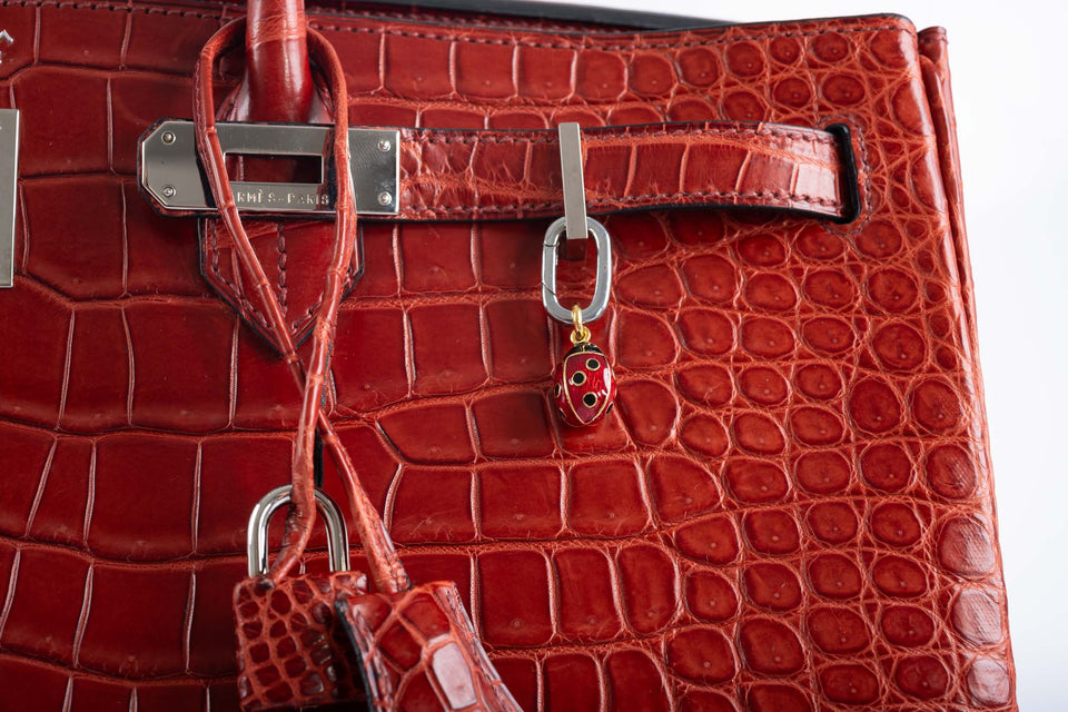 Hermes Birkin 40 Rouge H Matte Porosus Crocodile with Palladium Hardware