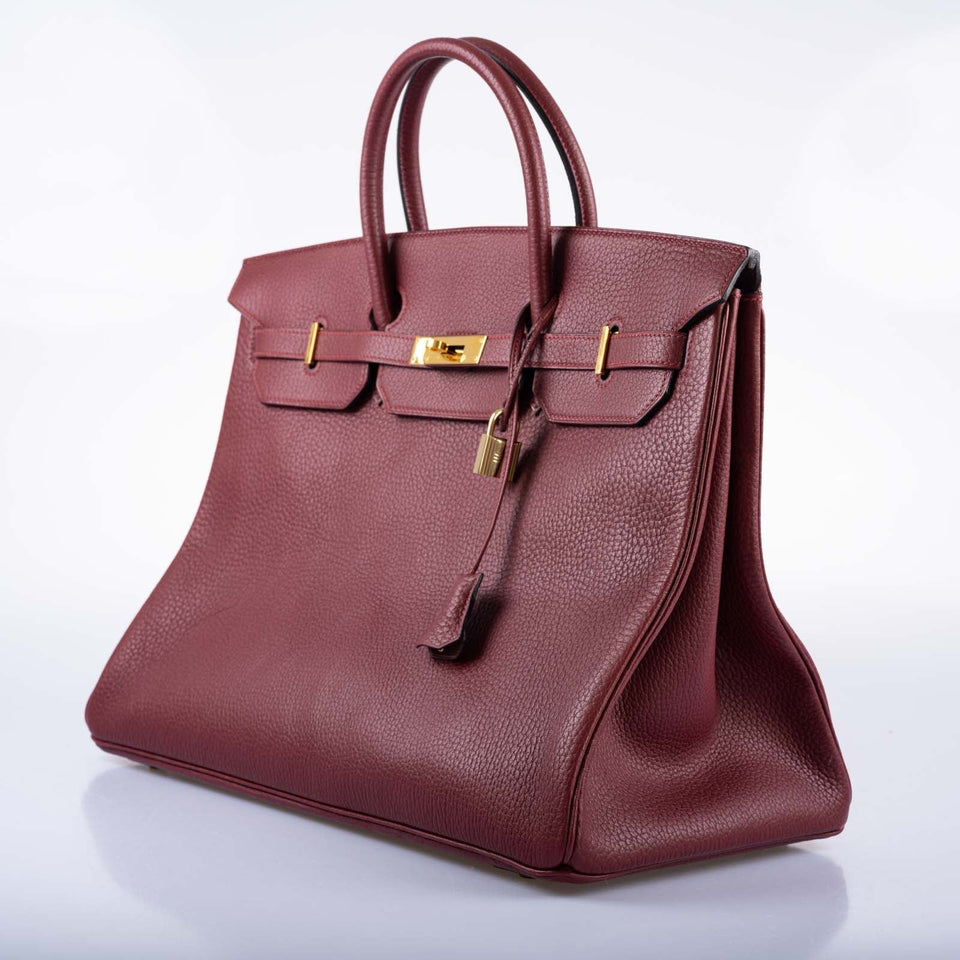 Hermes Birkin 40 Rouge H Vachette Fjord with Gold Hardware