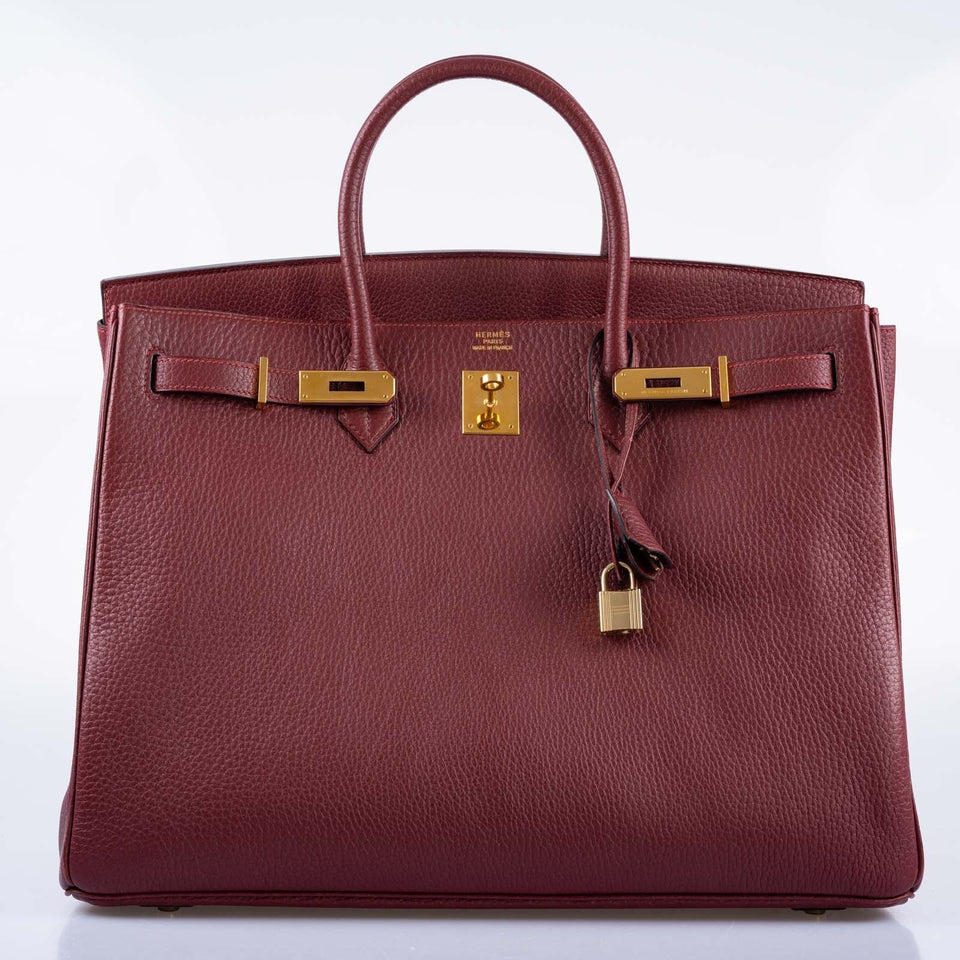 Hermes Birkin 40 Rouge H Vachette Fjord with Gold Hardware