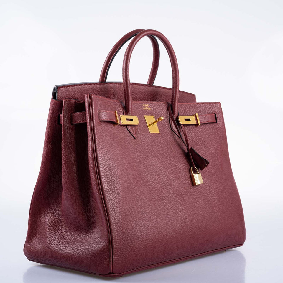 Hermes Birkin 40 Rouge H Vachette Fjord with Gold Hardware