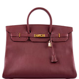 Hermes Birkin 40 Rouge H Vachette Fjord with Gold Hardware