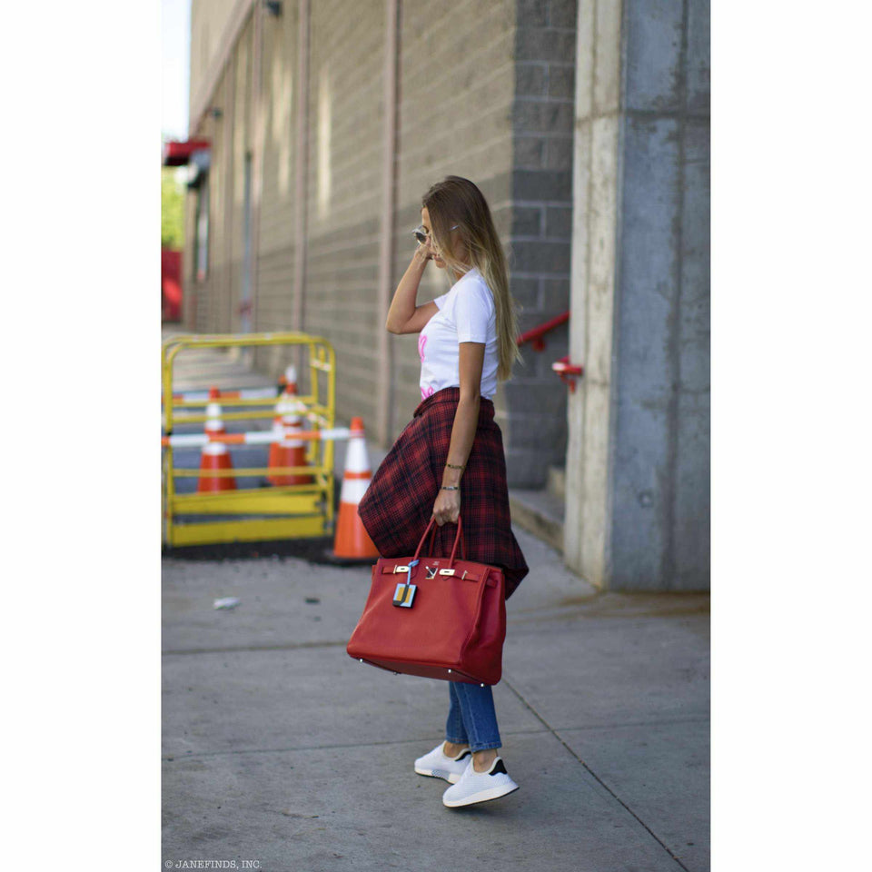 Hermes Birkin 40 Rouge Vif Togo Palladium Hardware