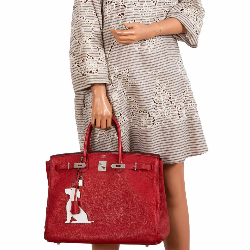 Hermes Birkin 40 Rouge Vif Togo Palladium Hardware