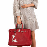 Hermes Birkin 40 Rouge Vif Togo Palladium Hardware