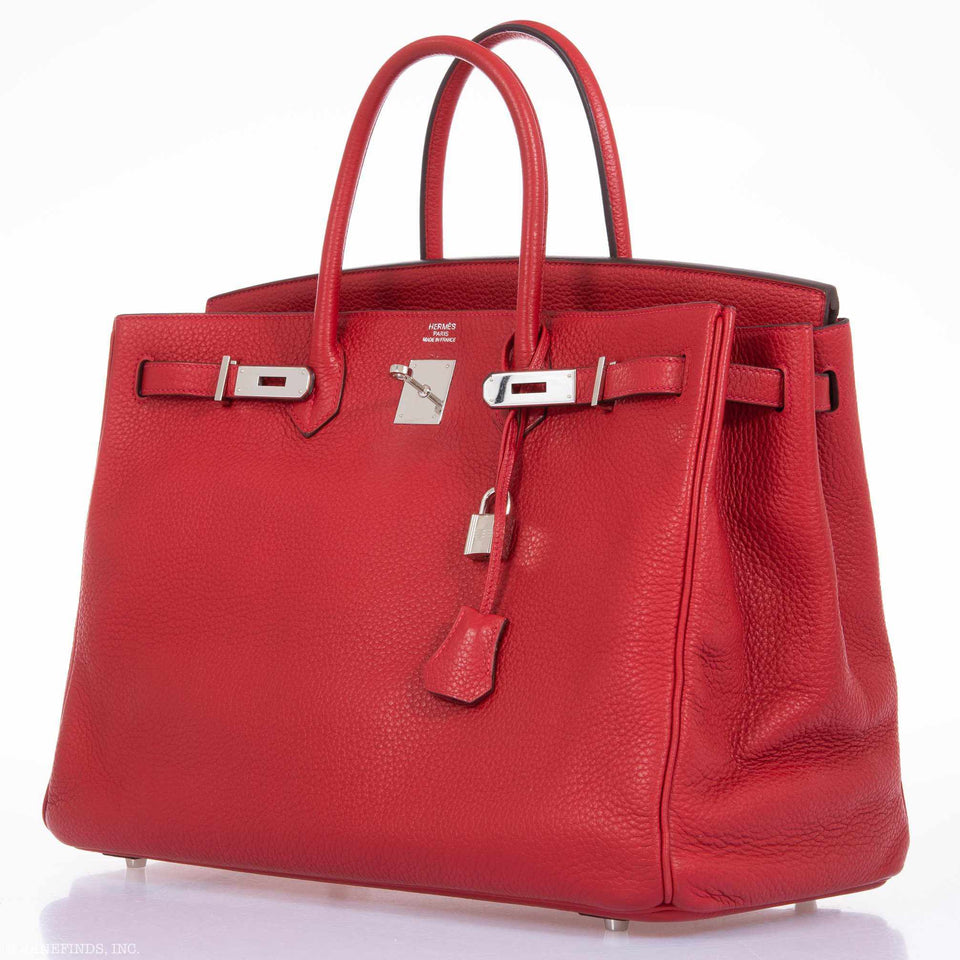 Hermes Birkin 40 Rouge Vif Togo Palladium Hardware