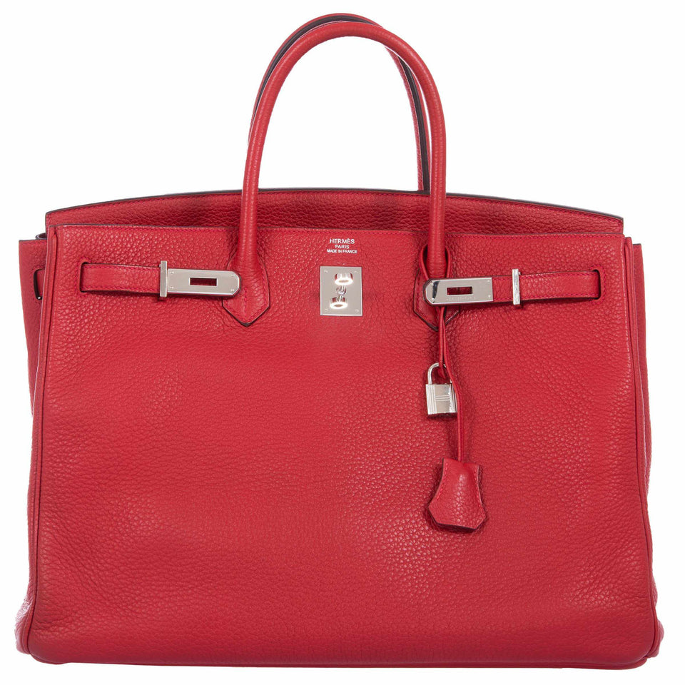Hermes Birkin 40 Rouge Vif Togo Palladium Hardware