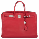 Hermes Birkin 40 Rouge Vif Togo Palladium Hardware
