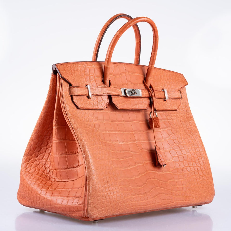 Hermes Birkin 40 Sanguine Matte Alligator Palladium Hardware