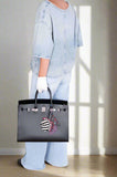 Hermes Birkin 40 Sellier Noir Hunter Vache Palladium Hardware