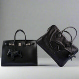 Hermes Birkin 40 Sellier Noir Hunter Vache Palladium Hardware