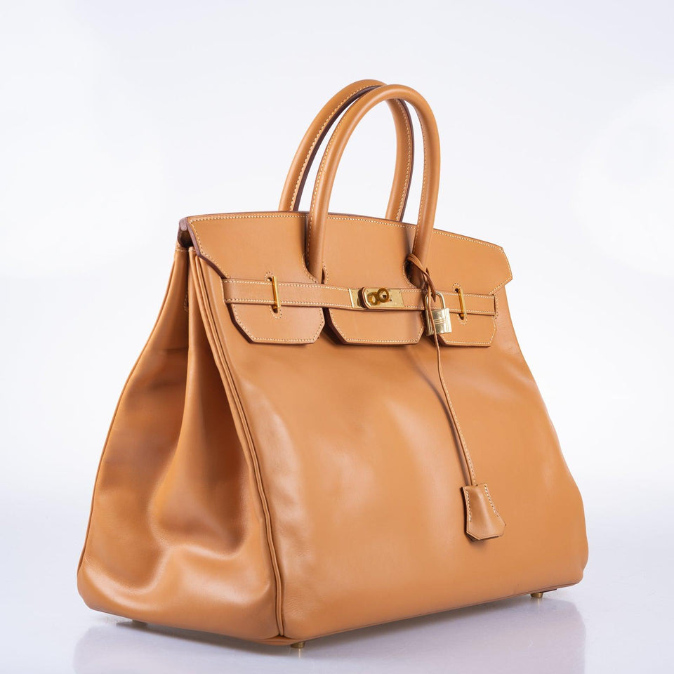 Hermes Birkin 40 Vache Naturelle Palladium Hardware