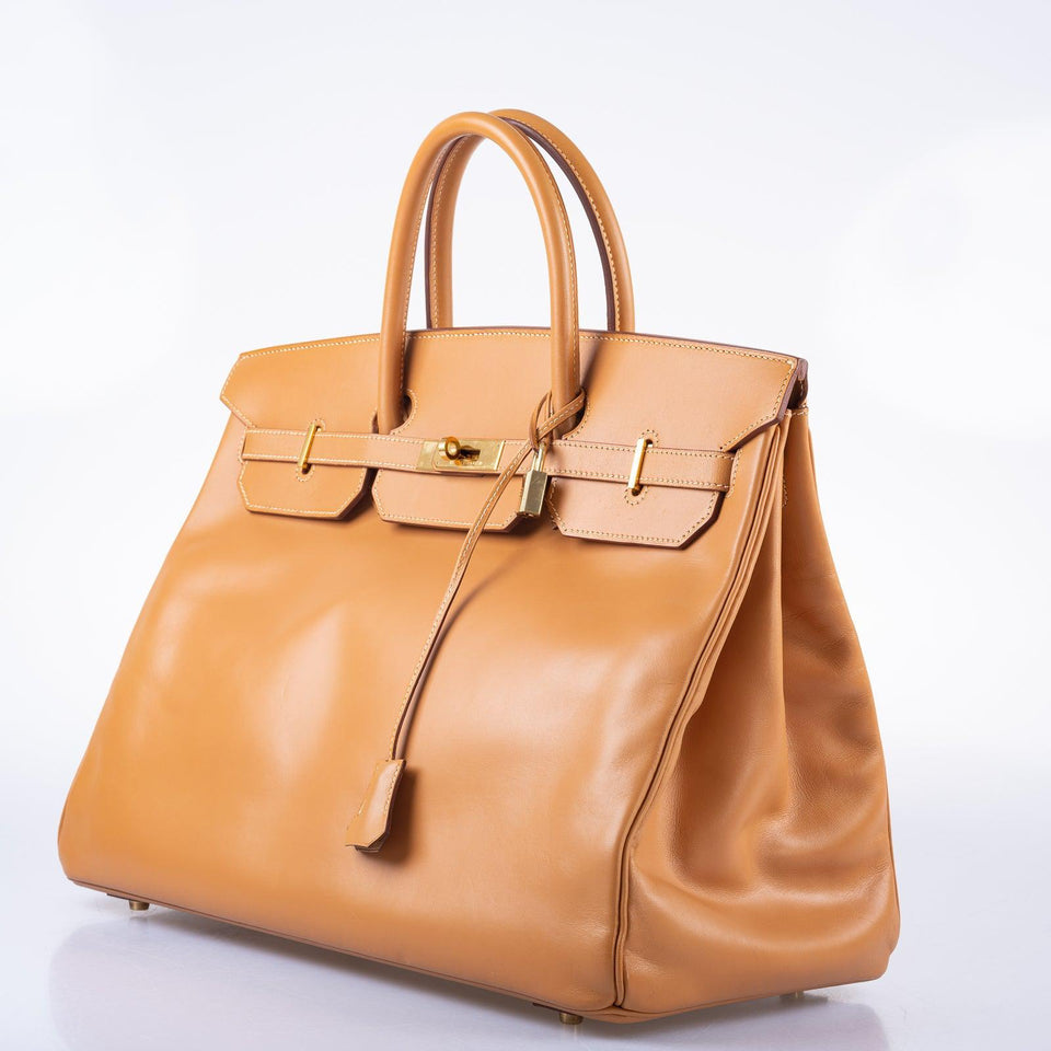 Hermes Birkin 40 Vache Naturelle Palladium Hardware