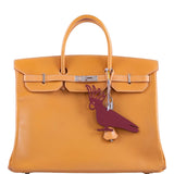 Hermes Birkin 40 Vache Naturelle Palladium Hardware