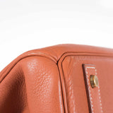 Hermes Birkin 45 HAC Etrusque Clemence Gold Hardware