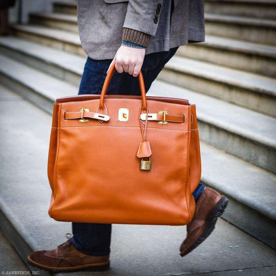 Hermes Birkin 45 HAC Etrusque Clemence leather Gold Hardware
