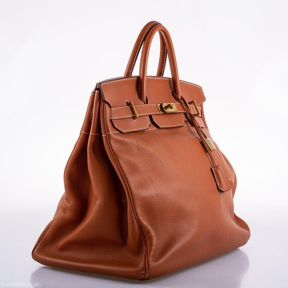 Hermes Birkin 45 HAC Etrusque Clemence leather Gold Hardware