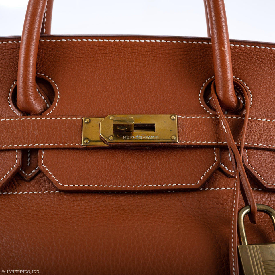 Hermes Birkin 45 HAC Etrusque Clemence leather Gold Hardware