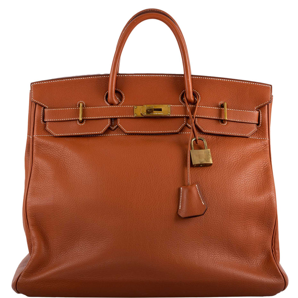 Hermes Birkin 45 HAC Etrusque Clemence leather Gold Hardware
