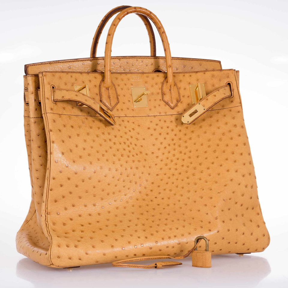 Hermes Birkin 45 HAC Gold Ostrich Gold Hardware