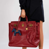 Hermes Birkin 45 HAC Red Buffalo Gold Hardware