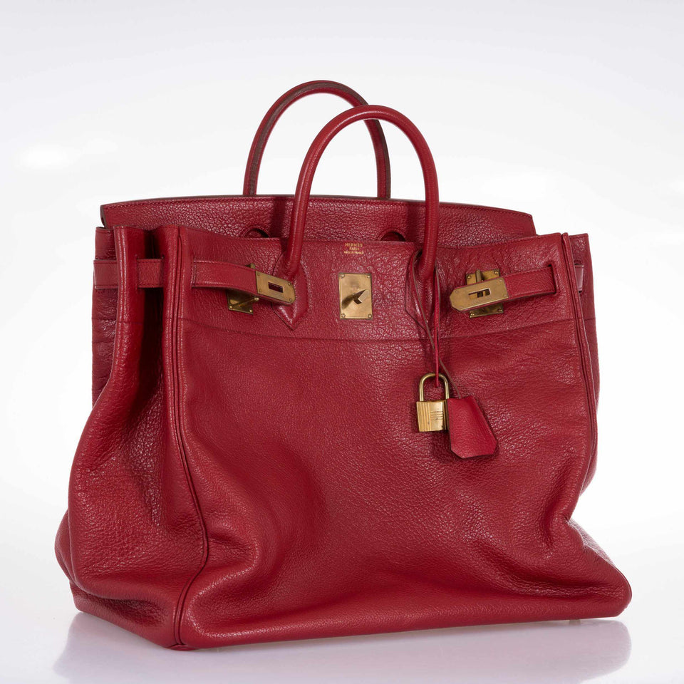 Hermes Birkin 45 HAC Red Buffalo Gold Hardware