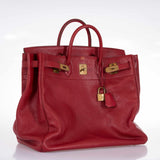Hermes Birkin 45 HAC Red Buffalo Gold Hardware