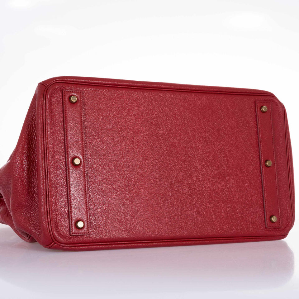 Hermes Birkin 45 HAC Red Buffalo Gold Hardware