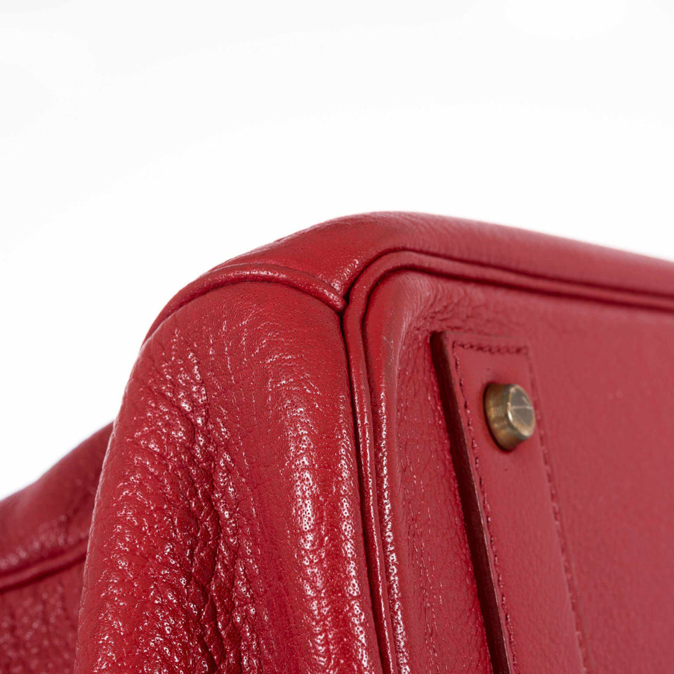 Hermes Birkin 45 HAC Red Buffalo Gold Hardware