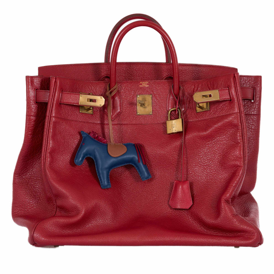 Hermes Birkin 45 HAC Red Buffalo Gold Hardware