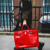Hermes Birkin 50 Shiny Braise Porosus Crocodile Palladium Hardware