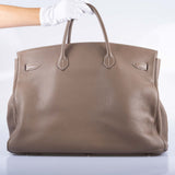 Hermes Birkin 50 Voyage Etoupe Clemence Palladium Hardware