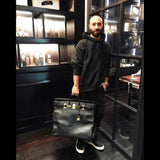 Hermes Birkin 55 Travel HAC Black Ardennes Gold Hardware