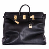 Hermes Birkin 55 Travel HAC Black Ardennes Gold Hardware