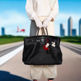Hermes Birkin 55 Voyage Black Clemence Palladium Hardware