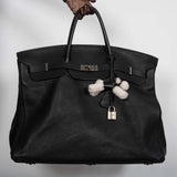 Hermes Birkin 55 Voyage Black Clemence Palladium Hardware