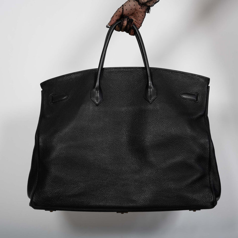 Hermes Birkin 55 Voyage Black Clemence Palladium Hardware
