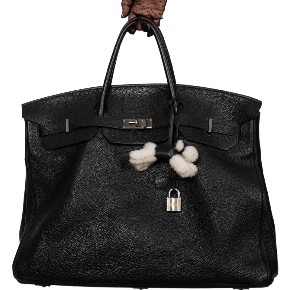 Hermes Birkin 55 Voyage Black Clemence Palladium Hardware