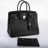 Hermes Birkin Pochette Backpocket Black Togo With Gold Hardware