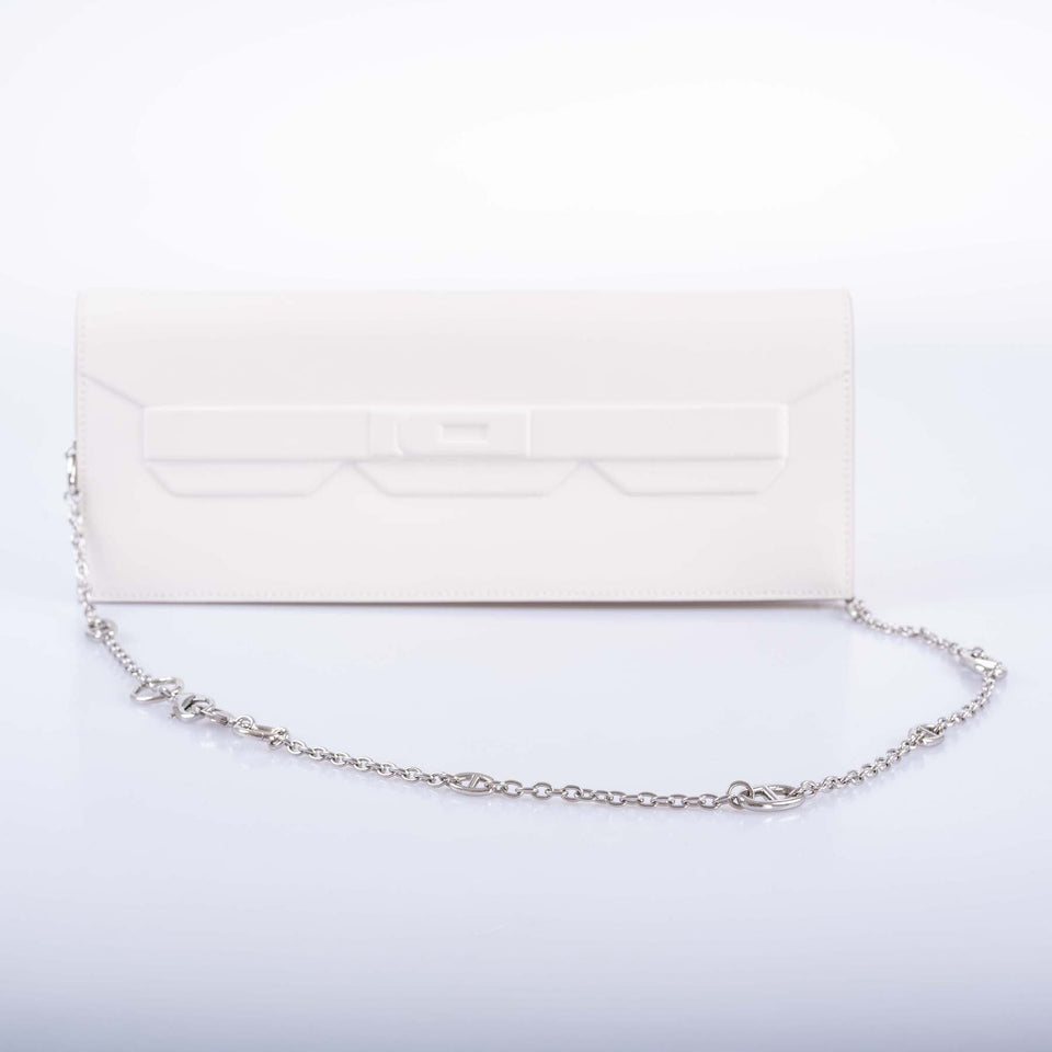 Hermes Birkin Shadow Clutch Swift Gris Pale
