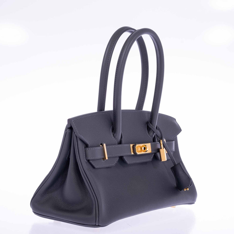 Hermes Birkin Shoulder Light 29 Ardoise Evercolor Gold Hardware